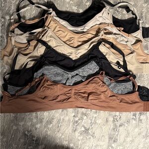 Women's Seamless Nursing Bra Set - Black, Gray, Tan, Cream